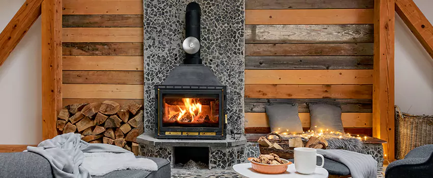 Thelin Hearth Products Direct Vent Gas Stove Fireplace Inspection in Bellmore, New York